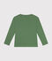 T-shirt a maniche lunghe a costine bambina/bambino verde PALMERAIE