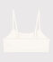 Brassière donna in cotone elastam tinta unita bianco MARSHMALLOW