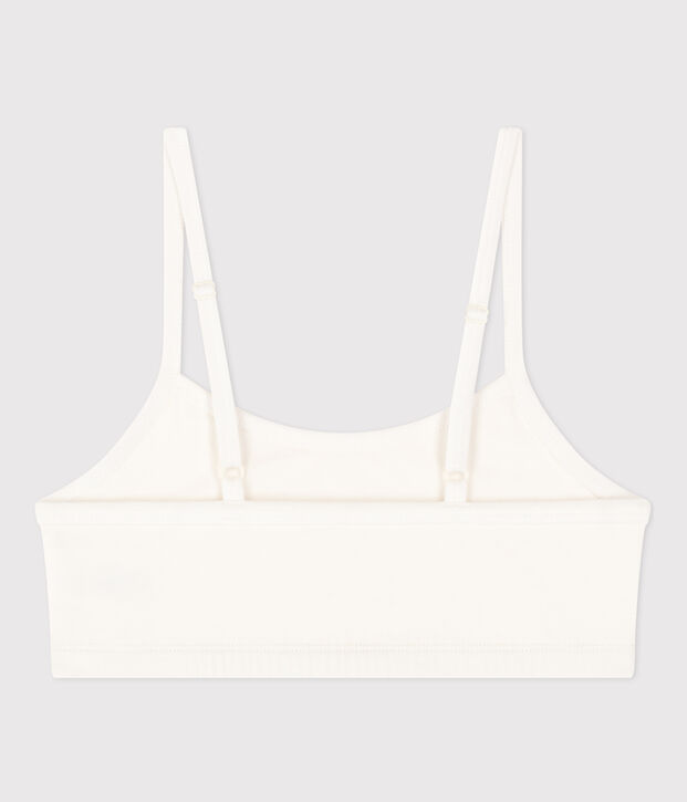 Brassi&egrave;re donna in cotone elastam tinta unita bianco