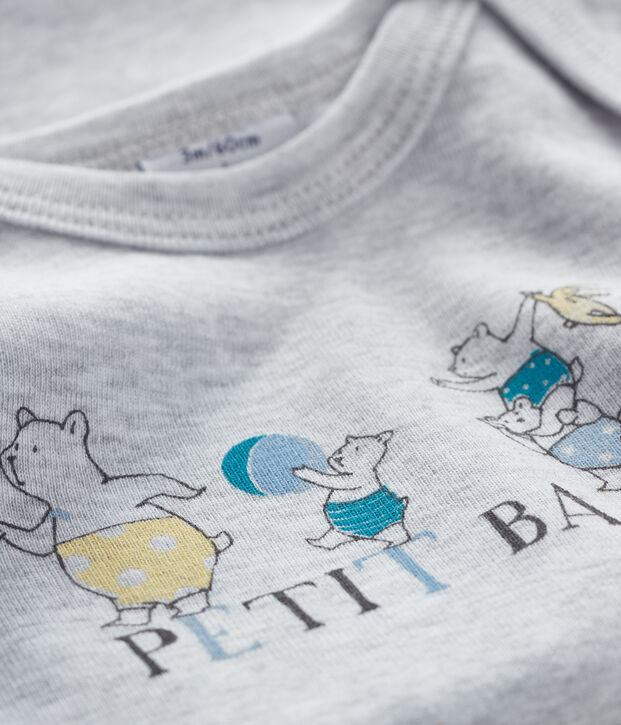 Body manica lunga beb&egrave; maschietto-bambina grigio