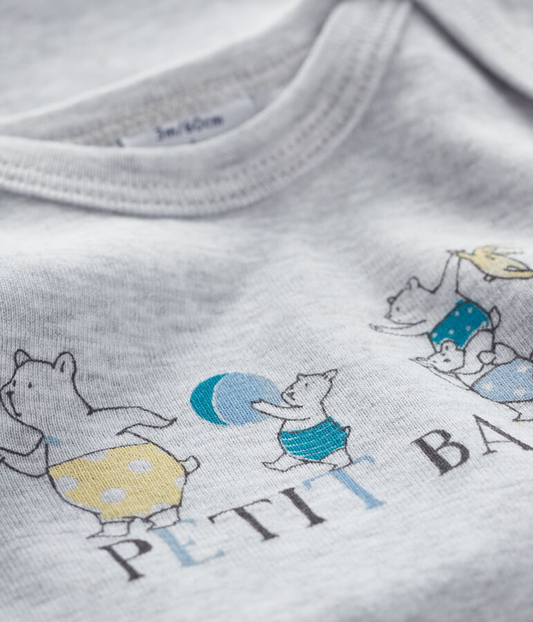 Body manica lunga beb&egrave; maschietto-bambina grigio