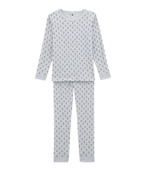 Pigiama per bambino grigio POUSSIERE/blu MEDIEVAL