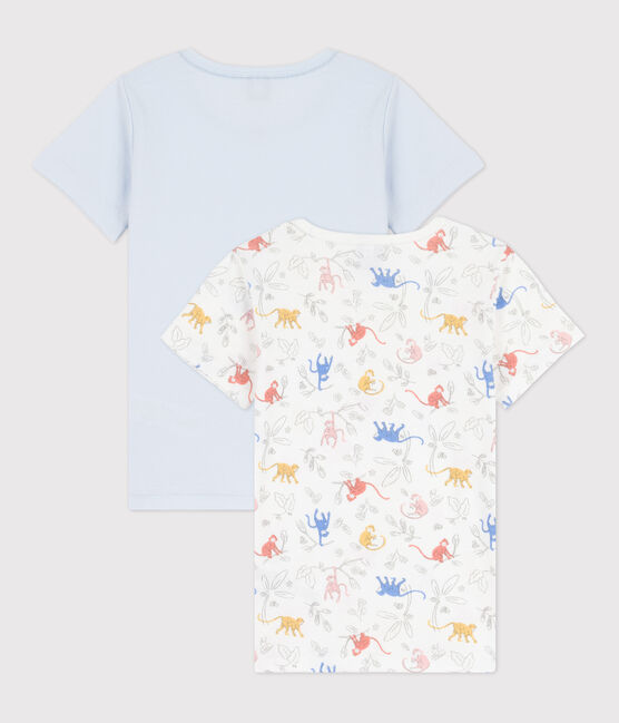 Confezione da 2 t-shirt manica corta bambina in cotone variante 1