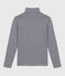 T-shirt lupetto L'ICONIQUE in cotone donna blu SMOKING/bianco MARSHMALLOW