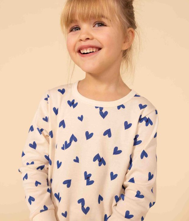 Pigiama bambino unisex in cotone ecru/multicolore