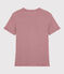T-shirt girocollo iconica in cotone a righe Donna rosso SANGRIA/ MARSHMALLOW