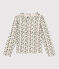 T-shirt bambina a maniche lunghe in cotone a fiori bianco AVALANCHE/ MULTICO