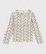 T-shirt bambina a maniche lunghe in cotone a fiori
