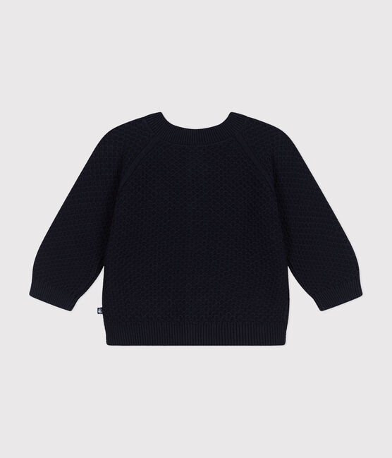 Cardigan in tricot di cotone bebè blu SMOKING