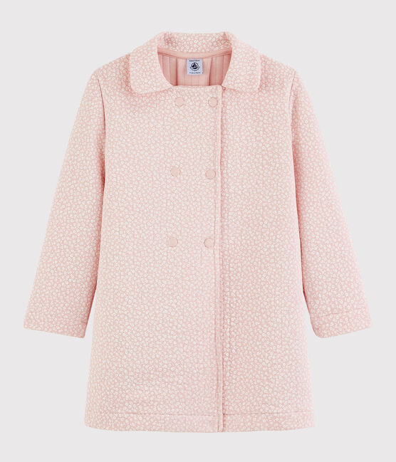 Cappotto in tubique trapuntato bambina rosa MINOIS