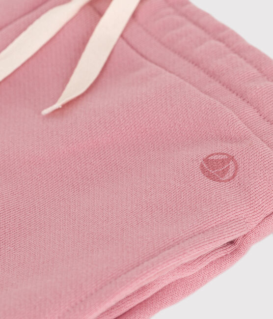 Joggers in cotone tinta unita bambina rosa CHARME