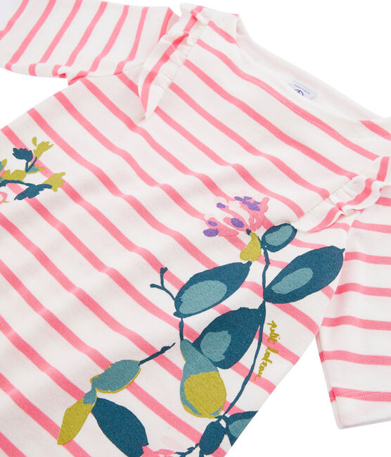 T-shirt bambina bianco MARSHMALLOW/rosa CUPCAKE
