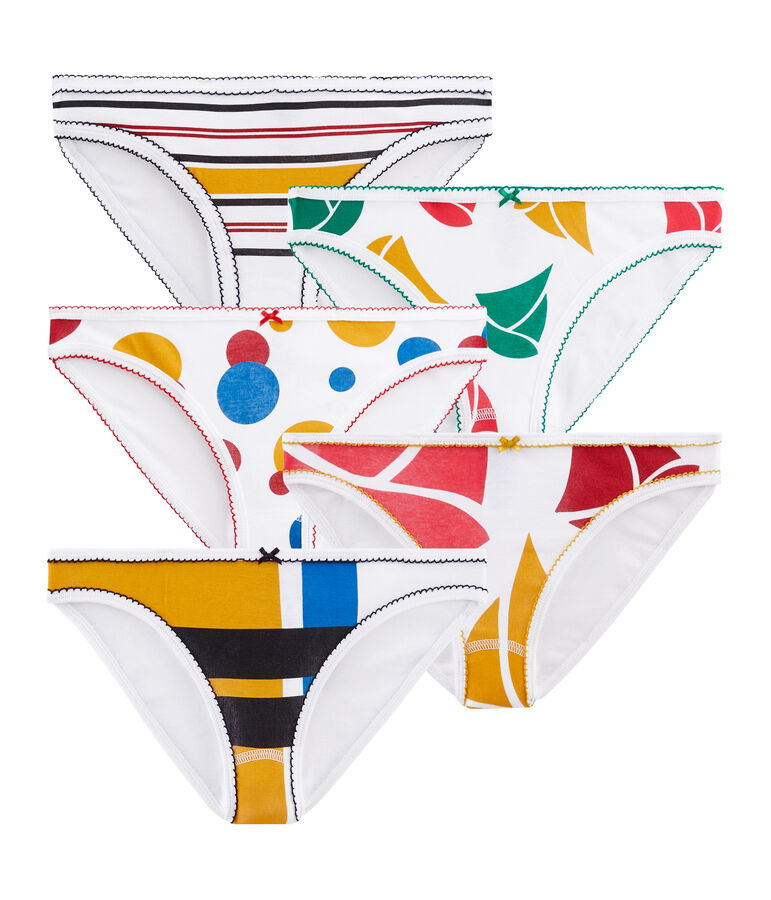 Lotto 5 slip donna multicolore