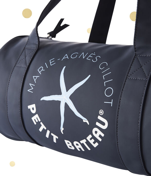 Sac polochon. Petit bateau x Marie-Agn&egrave;s Gillot blu