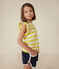 T-shirt bambina a righe in jersey fiammato giallo NECTAR/ AVALANCHE