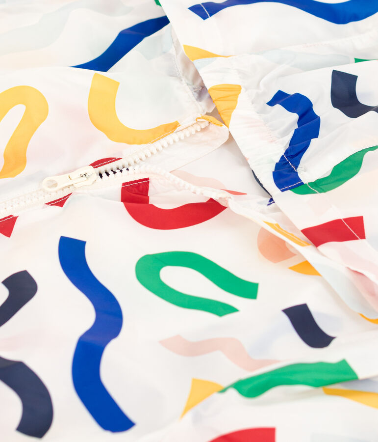 Giacca a vento ultraleggera bambino bianco/multicolore