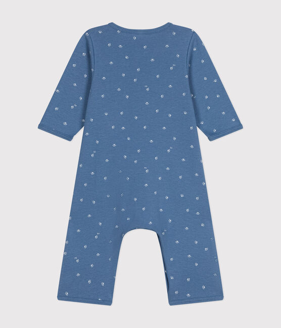 Bodyjama senza piedi in cotone blu BEACH/ MARSHMALLOW