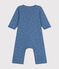 Bodyjama senza piedi in cotone blu BEACH/ MARSHMALLOW