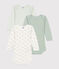 Confezione da 3 body a maniche lunghe con stampa  balene in cotone neonato variante 1