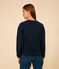 Maglia in tessuto felpato donna blu SMOKING