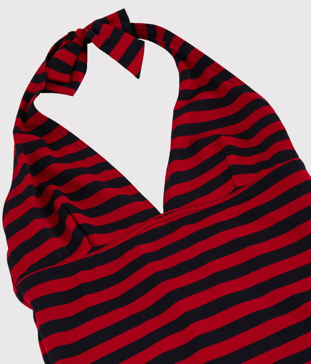 Costume intero riciclato Donna blu/rosso