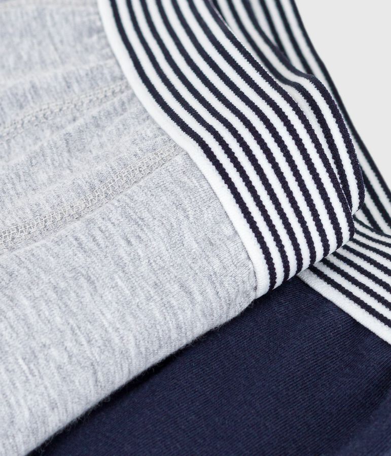 Set di boxer in cotone ed elastan tinta unita bambino multicolore