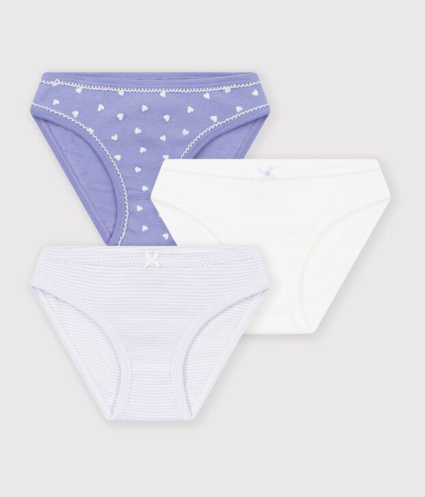 Set di slip bambino in cotone a cuori multicolore