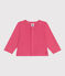 Cardigan in cotone tinta unita neonato rosa PEONIA