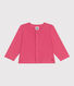 Cardigan in cotone tinta unita neonato