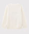 Pullover a maniche lunghe in maglia di lana e cotone bianco MARSHMALLOW/ MULTICO CN