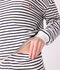 Pigiama in spugna di cotone a righe donna blu/blu