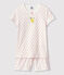 Pigiama corto a pois rosa bambina in cotone bianco MARSHMALLOW/rosa GRETEL