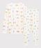 Pigiama fantasia Parigi bambino-bambina in cotone bianco MARSHMALLOW/bianco MULTICO