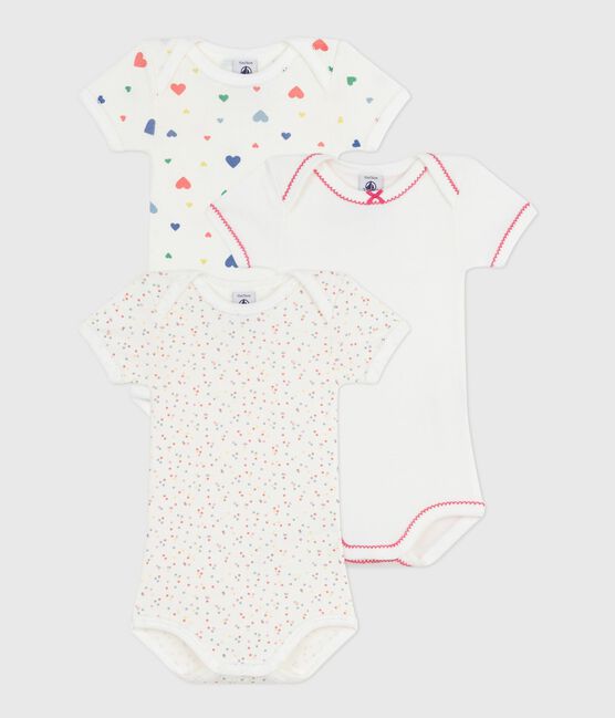 Set di body a maniche corte in cotone con stampa a cuori neonato variante 1