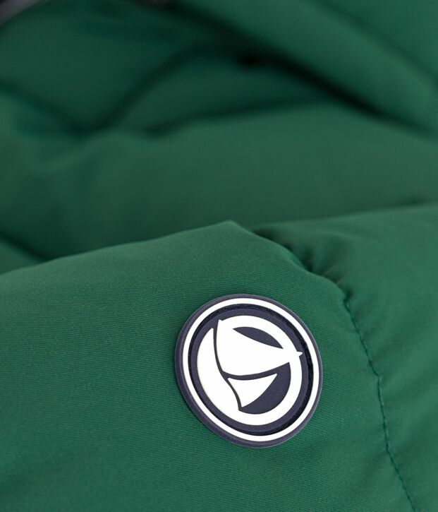 Piumino tinta unita bambino verde