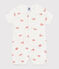 Tutina corta in cotone con granchi neonato bianco MARSHMALLOW/bianco MULTICO