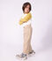 T-shirt a maniche lunghe in cotone color block bambino ecru/multicolore
