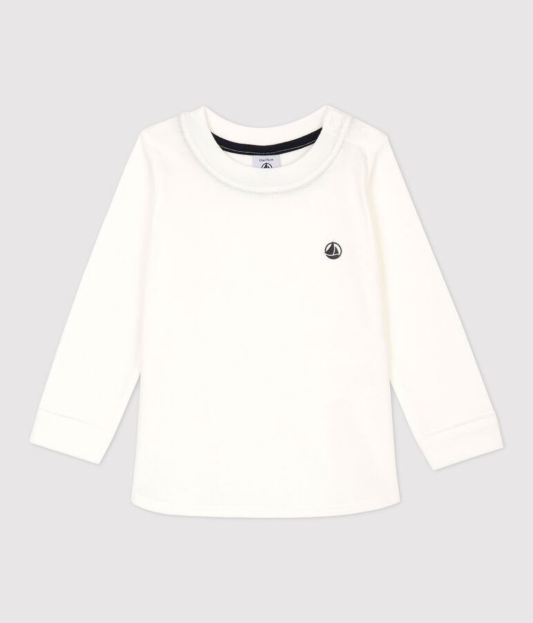 T-shirt in cotone beb&egrave; bianco MARSHMALLOW