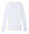 T-shirt maniche lunghe donna in cotone leggero bianco MARSHMALLOW