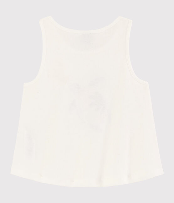 Canottiera in cotone bambina bianco MARSHMALLOW