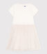 Abito a maniche corte in cotone e tulle bambina