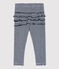 Leggins in cotone bebè. blu SMOKING/bianco MARSHMALLOW