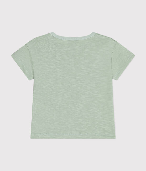 T-shirt bebè a maniche corte in jersey fiammato verde HERBIER