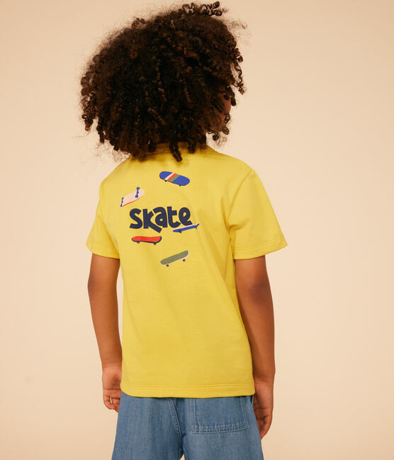 T-shirt stampata in jersey leggero bambino giallo NECTAR