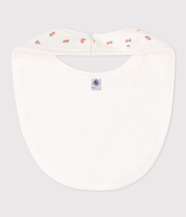 Bavaglino singolo in cotone bianco/multicolore