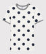 T-shirt girocollo a pois in cotone Donna