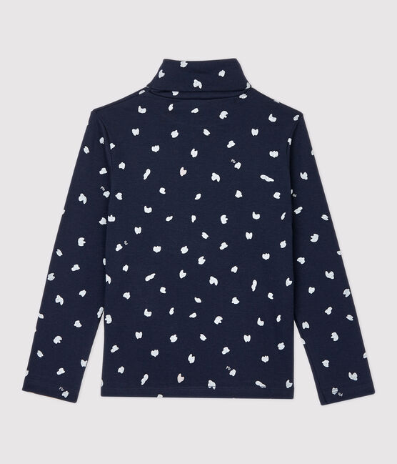 Sottogiacca in cotone bambina blu SMOKING/bianco MULTICO