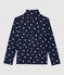 Sottogiacca in cotone bambina blu SMOKING/bianco MULTICO