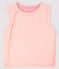 Gilè smanicato reversibile bebé femmina a costine in ovatta rosa MINOIS/bianco MARSHMALLOW