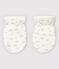 Muffole anti unghiate bebè in tubique di cotone biologico bianco MARSHMALLOW/bianco MULTICO